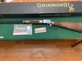 BROWNING BL- 22 GRADE 2 DELUXE HIGH GLOSS CHECKERED WALNUT, MADE IN 1999, NEW IN THE BOX WITH OWNERS MANUAL - 1 of 5
