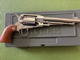 RUGER OLD ARMY “44” CAL. MUZZLE LOADER, STAINLESS 7 1/2” BARREL, NEW UNFIRED IN THE BOX WITH OWNERS MANUAL, ETC. - 3 of 5