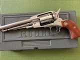 RUGER OLD ARMY “44” CAL. MUZZLE LOADER, STAINLESS 7 1/2” BARREL, NEW UNFIRED IN THE BOX WITH OWNERS MANUAL, ETC. - 1 of 5