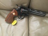 COLT PYTHON 357 MAGNUM, 6” BLUE, MFG. 1980, NEW UNFIRED IN THE BOX WITH OWNERS MANUAL, HANG TAG, COLT LETTER, ETC. - 3 of 6