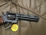 COLT PYTHON 357 MAGNUM, 6” BLUE, MFG. 1980, NEW UNFIRED IN THE BOX WITH OWNERS MANUAL, HANG TAG, COLT LETTER, ETC. - 4 of 6