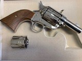 COLT 3RD GENERATION SAA SHERIFFS MODEL 44-40 & 44 CYLINDERS, BRIGHT NICKEL, NEW IN PRESENTATION BOX WITH OWNERS MANUAL - 2 of 5