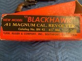 SOLD————RUGER BLACKHAWK 41 MAGNUM, 4 5/8” BARREL, LIKE NEW IN THE BOX - 5 of 5