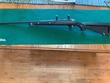 SOLD—-RUGER 77, 17 HMR. CAL. BOAT PADDLE STOCK WITH RINGS 99% COND. - 1 of 5