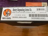 HENRY SLIDE GATE HO24, 30-30 CAL., GOLDEN RECEIVER, 20” BARREL, CHECKERED WALNUT, NEW IN THE BOX - 5 of 5