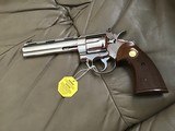 COLT PYTHON 357 MAGNUM 6” BRIGHT NICKEL, MFG. 1970, NEW UNFIRED, UNTURNED, IN THE BOX. WITH OWNERS MANUAL, HANG TAG, COLT LETTER, ETC. - 2 of 5