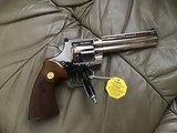 COLT PYTHON 357 MAGNUM 6” BRIGHT NICKEL, MFG. 1970, NEW UNFIRED, UNTURNED, IN THE BOX. WITH OWNERS MANUAL, HANG TAG, COLT LETTER, ETC. - 3 of 5