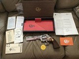 COLT PYTHON 357 MAGNUM 6” BRIGHT NICKEL, MFG. 1970, NEW UNFIRED, UNTURNED, IN THE BOX. WITH OWNERS MANUAL, HANG TAG, COLT LETTER, ETC.