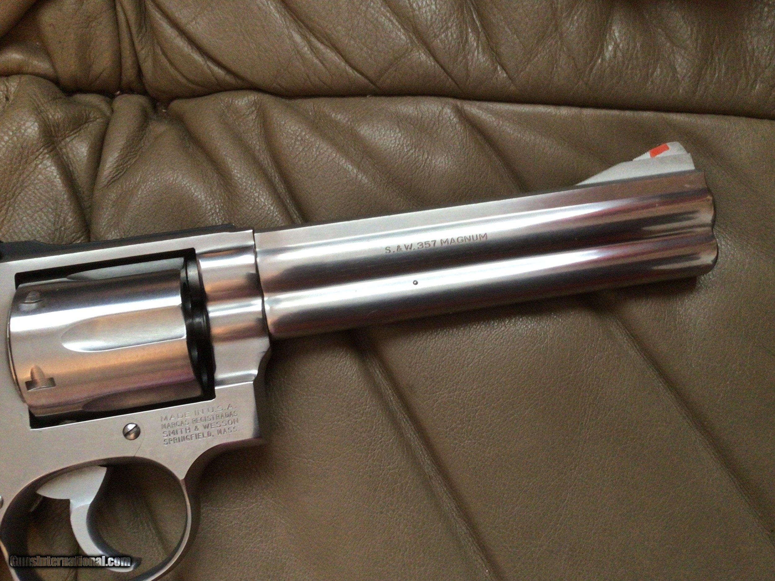 SMITH & WESSON 686 NO DASH, 357 MAGNUM, 6” STAINLESS, TARGET GRIPS, NEW ...