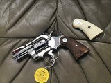 COLT PYTHON 357 MAGNUM, 2 1/2” BRIGHT NICKEL, NEW UNFIRED, UNTURNED, 100% COND. IN THE BOX, WITH OWNERS MANUAL, ETC. - 3 of 5