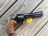 COLT DIAMONDBACK 38 SPC., 6” BLUE, LIKE NEW IN THE BOX WITH OWNERS MANUAL, HANG TAG, COLT LETTER, ETC. THE 6” 38 SPC. ARE VERY SCARCE - 3 of 4