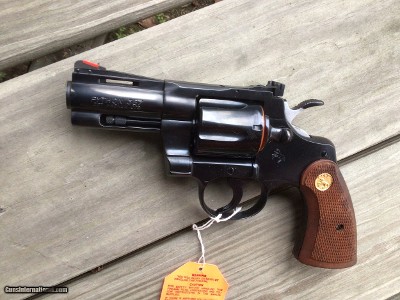 COLT PYTHON 357 MAGNUM, 3” BARREL, MFG. 1982, WILL LETTER, APPEARS UNFIRED, IN THE BOX WITH OWNERS MANUAL, HANG TAG & COLT LETTER - Image 3 of 3