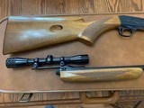 SOLD———BROWNING BELGIUM ATD, LR. CAL. MFG 1968, 99% COND., EQUIPPED WITH 4X REDFIELD 3/4” SCOPE, ALL COMES iIN AIRWAY CASE, - 4 of 5