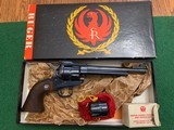 RUGER SINGLE SIX, 22 LR. & 22 MAG., 6 1/2” BARREL, SN. 60-90164, LIKE NEW IN THE BOX