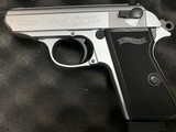 WALTHER PPK/S, 22 LR. RARE NICKEL FINISH, MFG. IIN GERMANY, LIKE NEW IN THE BOX WITH OWNERS MANUAL, ETC. - 2 of 5