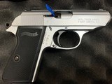 WALTHER PPK/S, 22 LR. RARE NICKEL FINISH, MFG. IIN GERMANY, LIKE NEW IN THE BOX WITH OWNERS MANUAL, ETC. - 4 of 5