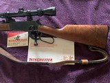 WINCHESTER 94AE, 44 MAGNUM, SADDLE RING TRAPPER 16” BARREL WITH TASCO 1.5X-5X VARIABLE SCOPE, WALNUT WOOD, 99% COND. - 2 of 5