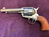 RUGER VAQUERO 44 MAGNUM, OLD MODEL, 5 1/2” STAINLESS GLOSS FINISH, LIKE NEW IN THE BOX WITH OWNERS MANUAL - 2 of 5