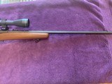 MOSSBERG CHUCKSTER 22 MAGNUM, WALNUT MONTE CARLO, WHITE OUTLINED STOCK, 3X9 TASCO SCOPE WITH SEE THRU MOUNTS, HIGH COND - 4 of 5