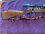 MARLIN 882, 22 MAGNUM, JM MARKED, MICRO GROOVE BARREL, MONTE CARLO, CHECKERED WALNUT STOCK, 3X9 SWIFT SCOPE & LEATHER SLING - 3 of 5