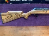 THOMPSON CENTER ARMS R-55, 17 MACH 2 CAL. SEMI AUTO, BLUE WITH BROWN LAMINATE STOCK, LIKE NEW IN THE BOX - 3 of 5