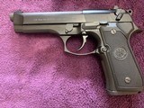 SOLD —— BERETTA M9, 9MM CAL., US. MFG. FOR THE US. MILITARY, US STAMPED ON THE FRA MILITARY ISSUED WEB BELT/ HOLSTER & MAGAZINE POUCH & 3 MAG’S, - 2 of 5
