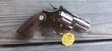 COLT DIAMONDBACK 38 SPC., 2 1/2” BRIGHT NICKEL, MFG. 1967, NEW UNFIRED IN THE BOX, WITH OWNERS MANUAL, HANG TAG, COLT LETTER, ETC - 2 of 5