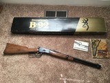 BROWNING 92 “CENTENNIAL 1878-1978” 44 MAGNUM, NEW UNFIRED IN THE BOX WITH OWNERS MANUAL, ETC.
