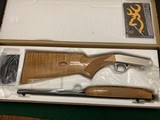 BROWNING SA--22 AUTO, TRIPLE AAA FIDDLE BACK MAPLE STOCK, 19 3/8” BARREL, LIKE NEW IN THE BOX - 1 of 4