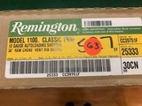 REMINGTON 1100 CLASSIC TRAP 12 GA., 30” REM CHOKE BARREL VENT RIB BARREL, 99% COND. IN THE BOXWITH OWNERS MANUAL - 6 of 6