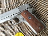 COLT COMMANDER 45 ACP, SERIES 70, MFG. 1976 “RARE SATIN NICKEL” NEW UNFIRED IN THE BOX WITH OWNERS MANUAL, HANG TAG, COLT LETTER, ETC. - 3 of 6