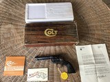 COLT SINGLE ACTION ARMY 3RD GENERATION 44 SPC. CAL., CASE & BLUE, 4 3/4” BARREL, NEW IN THE BOX WITH OWNERS MANUAL, HANG TAG, COLT LETTER. ETC. - 1 of 4