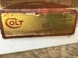 COLT ACE, 22 LR., SERIES 70, 5” BLUE, NEW UNFIRED IN THE BOX WITH OWNERS MANUAL, HANG TAG, COLT LETTER, ETC. - 5 of 6