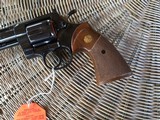 COLT PYTHON 357 MAGNUM, 6” ROYAL BLUE, MFG. IN THE 1980’S, NEW UNTURNED, UNFIRED IN THE BOX, WITH OWNERS MANUAL, HANG TAG, ETC. - 4 of 8