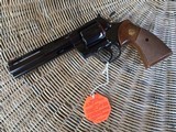 COLT PYTHON 357 MAGNUM, 6” ROYAL BLUE, MFG. IN THE 1980’S, NEW UNTURNED, UNFIRED IN THE BOX, WITH OWNERS MANUAL, HANG TAG, ETC. - 3 of 8