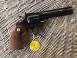 COLT PYTHON 357 MAGNUM, 6” BLUE, MFG. 1979, LIKE NEW IN THE BOX WITH OWNERS MANUAL, HANG TAG, ETC. - 2 of 5