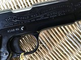 COLT 45 AUTO, WORLD WAR I, “MEUSSE ARGON” COMMERATIVE, MFG. 1967, NEW UNFIRED IN THE PRESENTATION WOOD BOX, WITH HANG TAG - 7 of 9