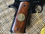 COLT 45 AUTO, WORLD WAR I, “MEUSSE ARGON” COMMERATIVE, MFG. 1967, NEW UNFIRED IN THE PRESENTATION WOOD BOX, WITH HANG TAG - 5 of 9