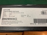 BROWNING CITORI 725 FIELD 20 GA., 28” BARRELS WITH 3 DS CHOKE TUBES, NEW UNFIRED IN THE BOX - 5 of 5