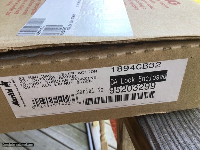 MARLIN 1894 COWBOY 32 H&R MAGNUM, 20” OCTAGON BARREL, NEW UNFIRED IN THE BOX - Image 8 of 8