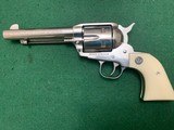 RUGER VAQUERO 45 COLT, GLOSS STAINLESS, 5 1/2” BARREL, HIGH COND. IN THE BOX WITH OWNERS MANUAL - 2 of 5