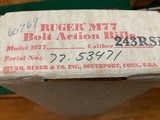 RUGER 77 RSI, ( MANLICHER STOCK) 243 CAL., NEW IN THE BOX WITH RINGS, ETC. - 5 of 5
