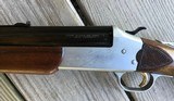 SAVAGE 24 DL, 22 MAGNUM OVER 410 GA. DELUXE, MONTE CARLO, CHECKERED WALNUT STOCK, GOLD TRIGGER, SATIN SILVER RECEIVER WITH GROUSE IN FLIGHT & RED FOX - 6 of 9