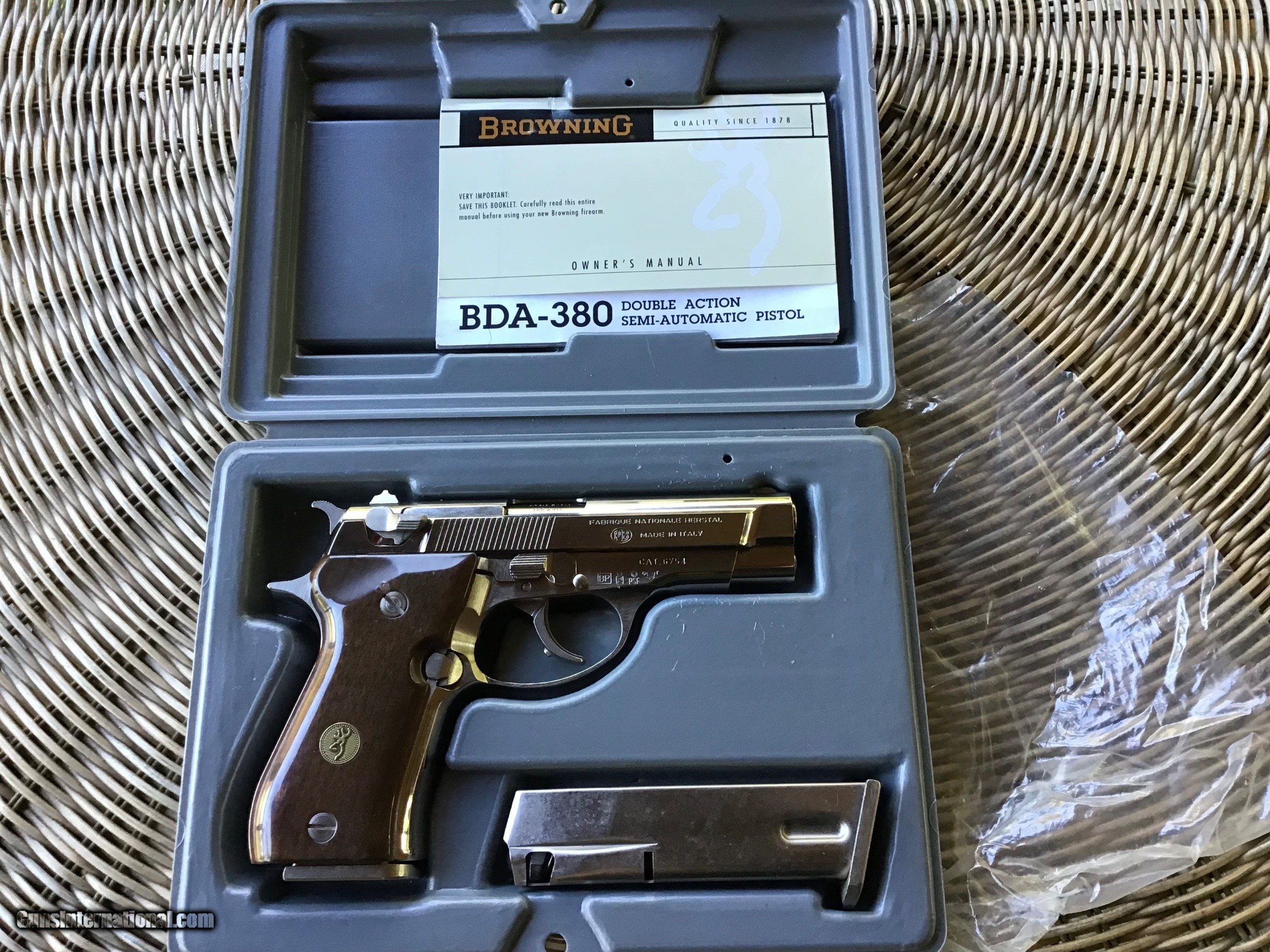 BROWNING BDA 380 CAL. NICKEL, VERY HARD TO FIND IN NICKEL, NEW UNFIRED ...