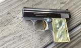 BROWNING BELGIUM BABY 25 AUTO, BRIGHT NICKEL, GOLD TRIGGER, EXC. COND. WITH BROWNING ZIPPER POUCH - 2 of 4