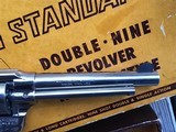 HIGH STANDARD DOUBLE NINE, 22 LR., 5 1/2” BARREL “RARE BRIGHT NICKEL” NEW IN THE BOX WITH ALL THE PAPERS - 4 of 6