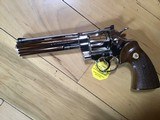 COLT PYTHON 6” BRIGHT NICKEL, MFG. 1971, NEW UNFIRED, UNTURNED IN THE BOX WITH OWNERS MANUAL, HANG TAG,, COLT LETTER, SCREW DRIVER IN ENVELOPE, ETC. - 4 of 6