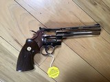COLT PYTHON 6” BRIGHT NICKEL, MFG. 1971, NEW UNFIRED, UNTURNED IN THE BOX WITH OWNERS MANUAL, HANG TAG,, COLT LETTER, SCREW DRIVER IN ENVELOPE, ETC. - 3 of 6
