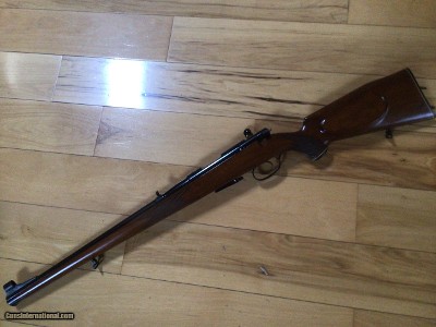 ANSCHUTZ 1433, 22 HORNET CAL. MANLICHER STOCK, HIGH COND.