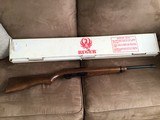 RUGER 10-22, 22 MAGNUM CAL., NEW UNFIRED IN THE BOX WITH OWNERS MANUAL, SCOPE RINGS, ETC., EXTREMELY HARD GUN TO FIND NEW IN THE BOX - 5 of 6